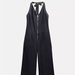 Women's Black Denim Jumpsuit